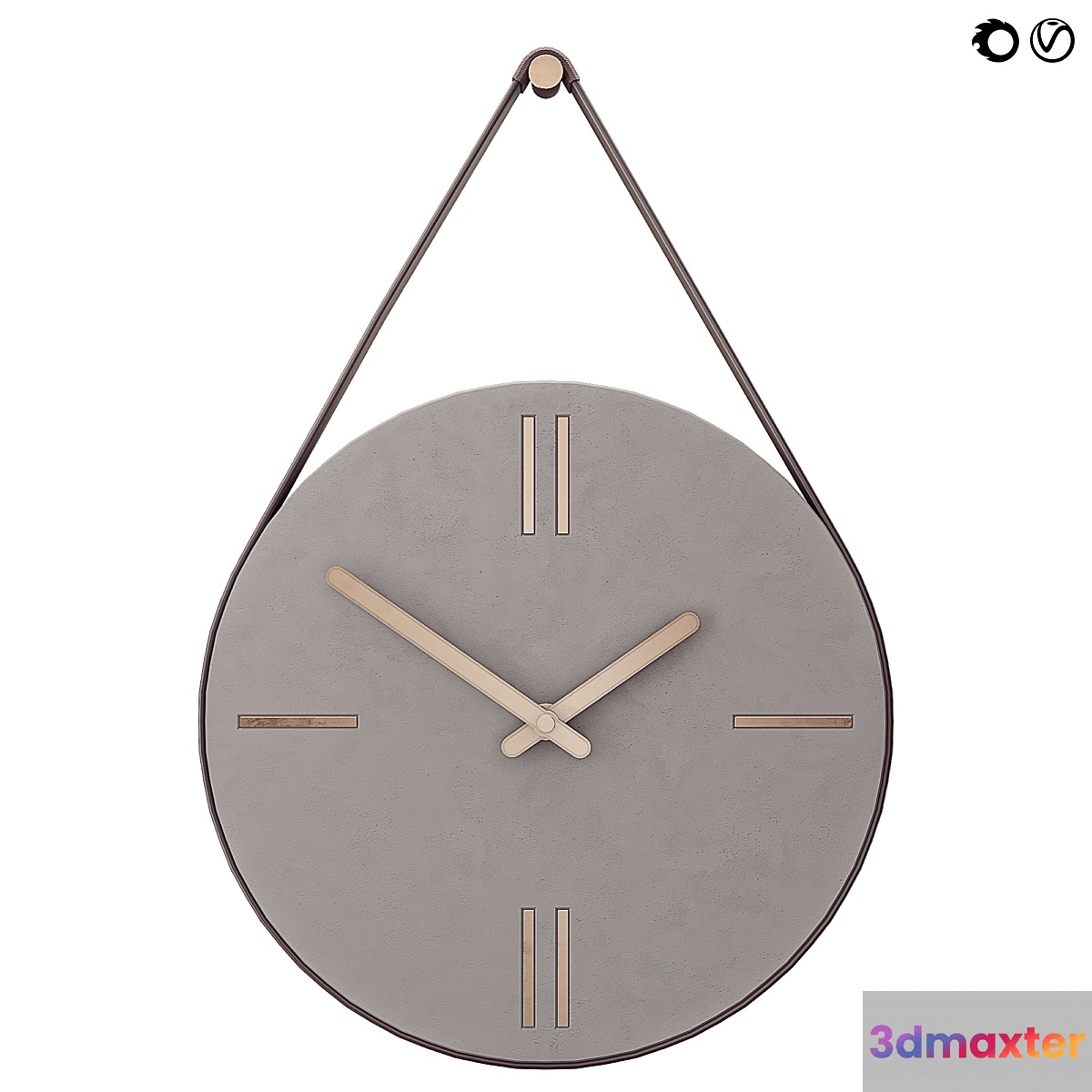 Concrete Hanging Wall Clock - No.3