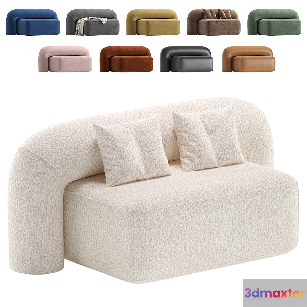 Sofa Moss by Artu Velvet and Leather - No.2