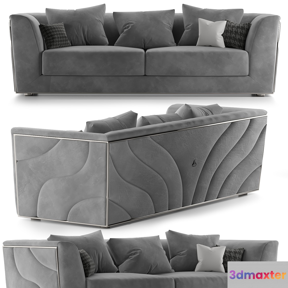 Infinity walnut sofa 3D Max