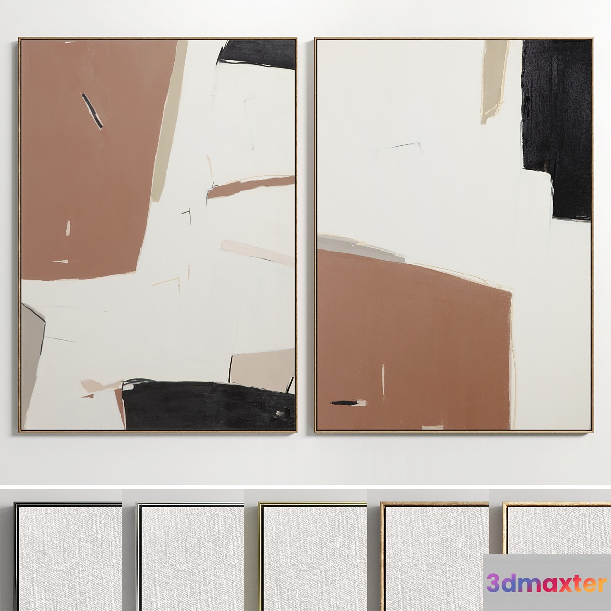 Plaster Two Photo Frame E-29 - No.2 3D Max