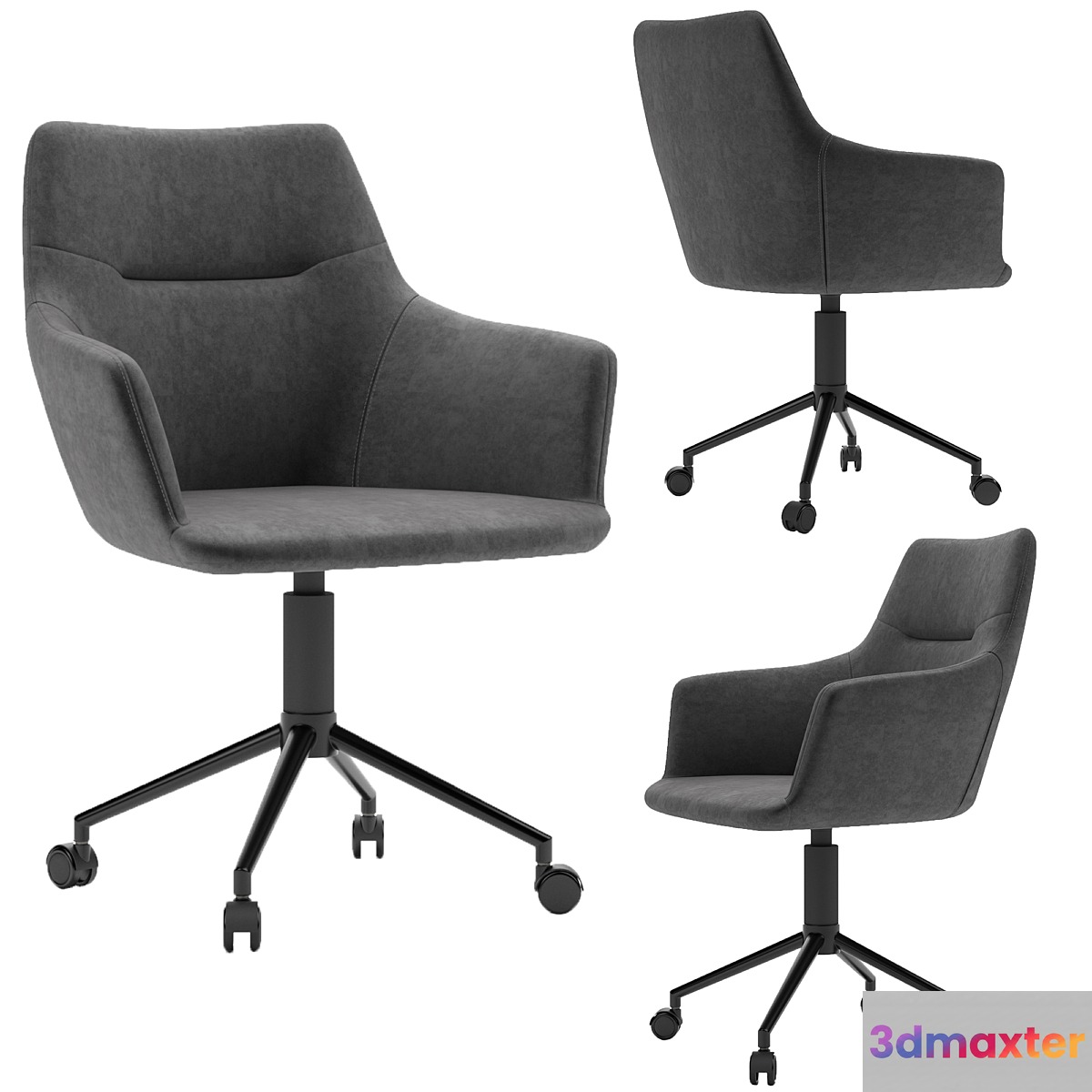 Fulton Office Chair Charcoal Gray by Oliver space 3D Max