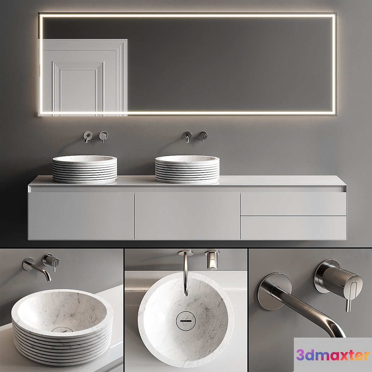 Antonio Lupi Panta Rei + Introverso Vanity Unit Set 4 3D Max