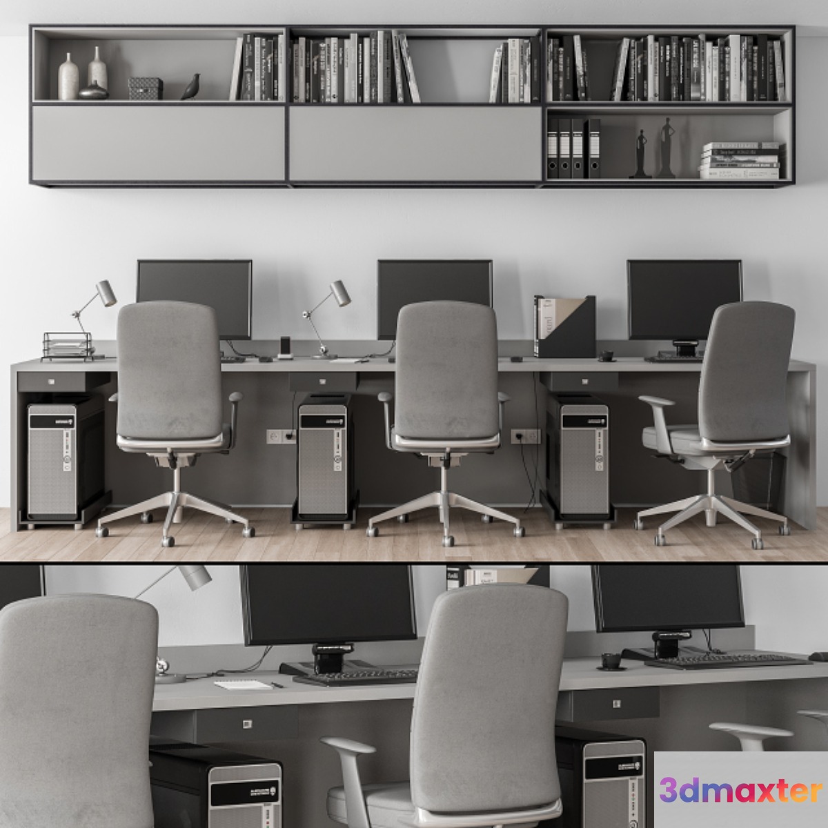 Employee Set Brown and Black - Office Furniture 251 - No.2