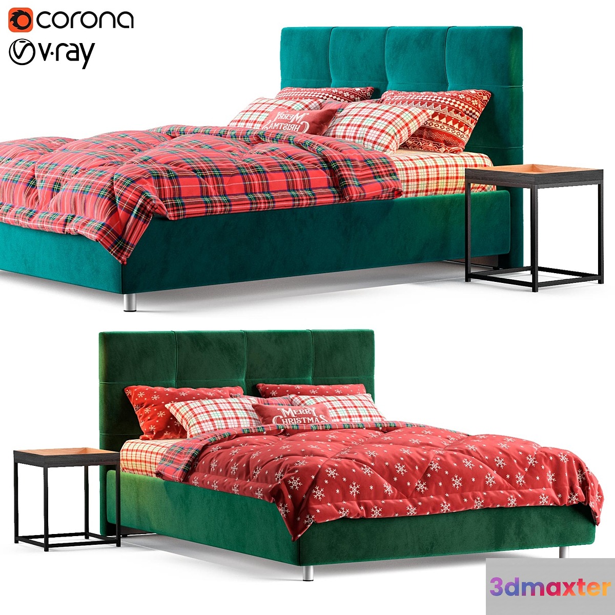 Christmas bed elisa askona 3D Max