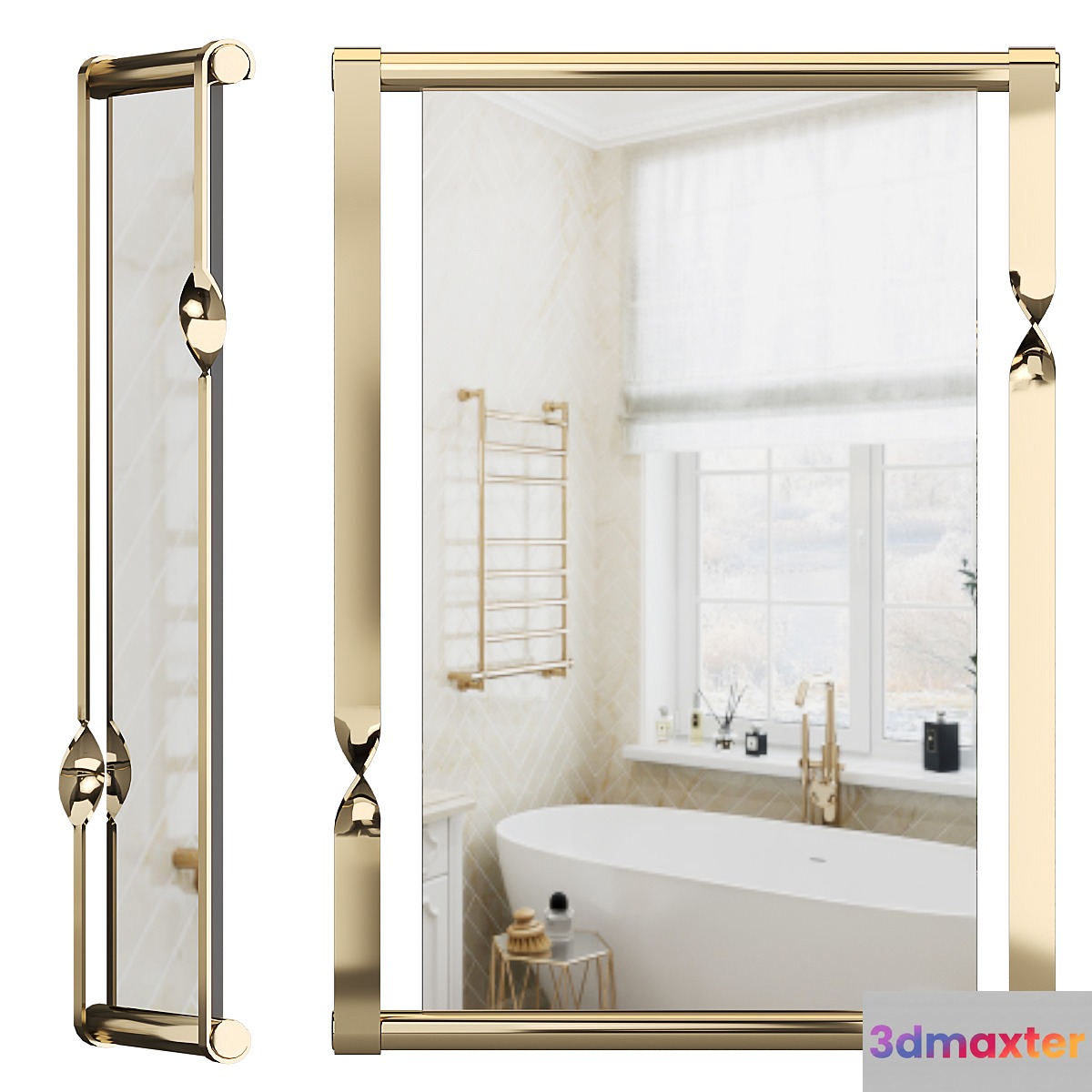 1stdibs Luciano Frigerio Midcentury Mirror 3D Max