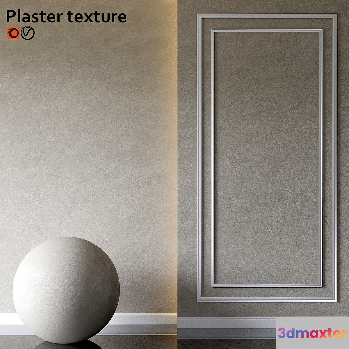 Decorative plaster 3D Max