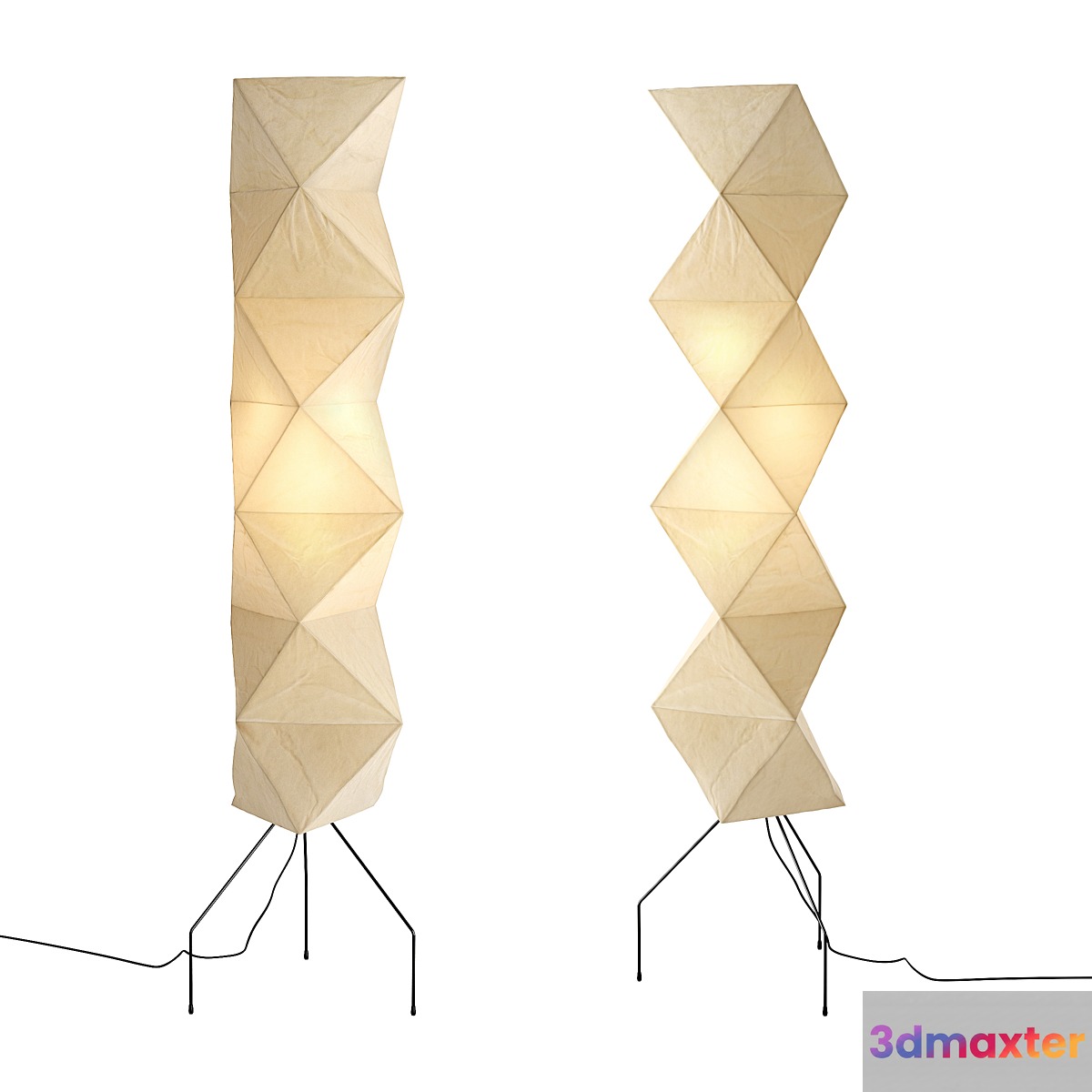Isamu Noguchi Akari UF4-L8 Floor Lamp 3D Max