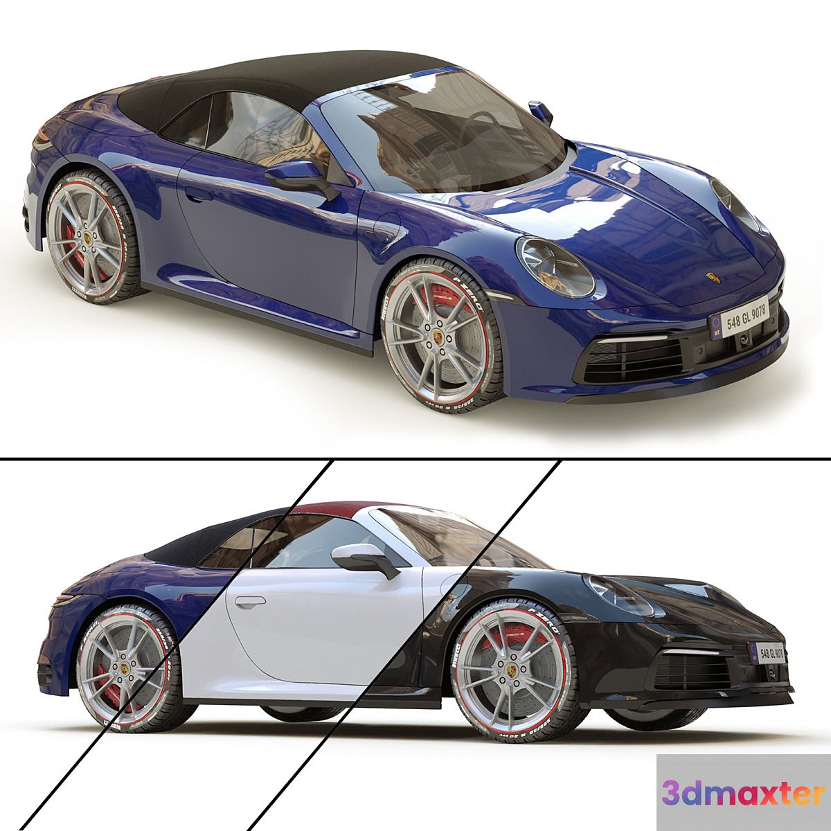 Porsche 911 Carrera (Cabriolet) 3D Max