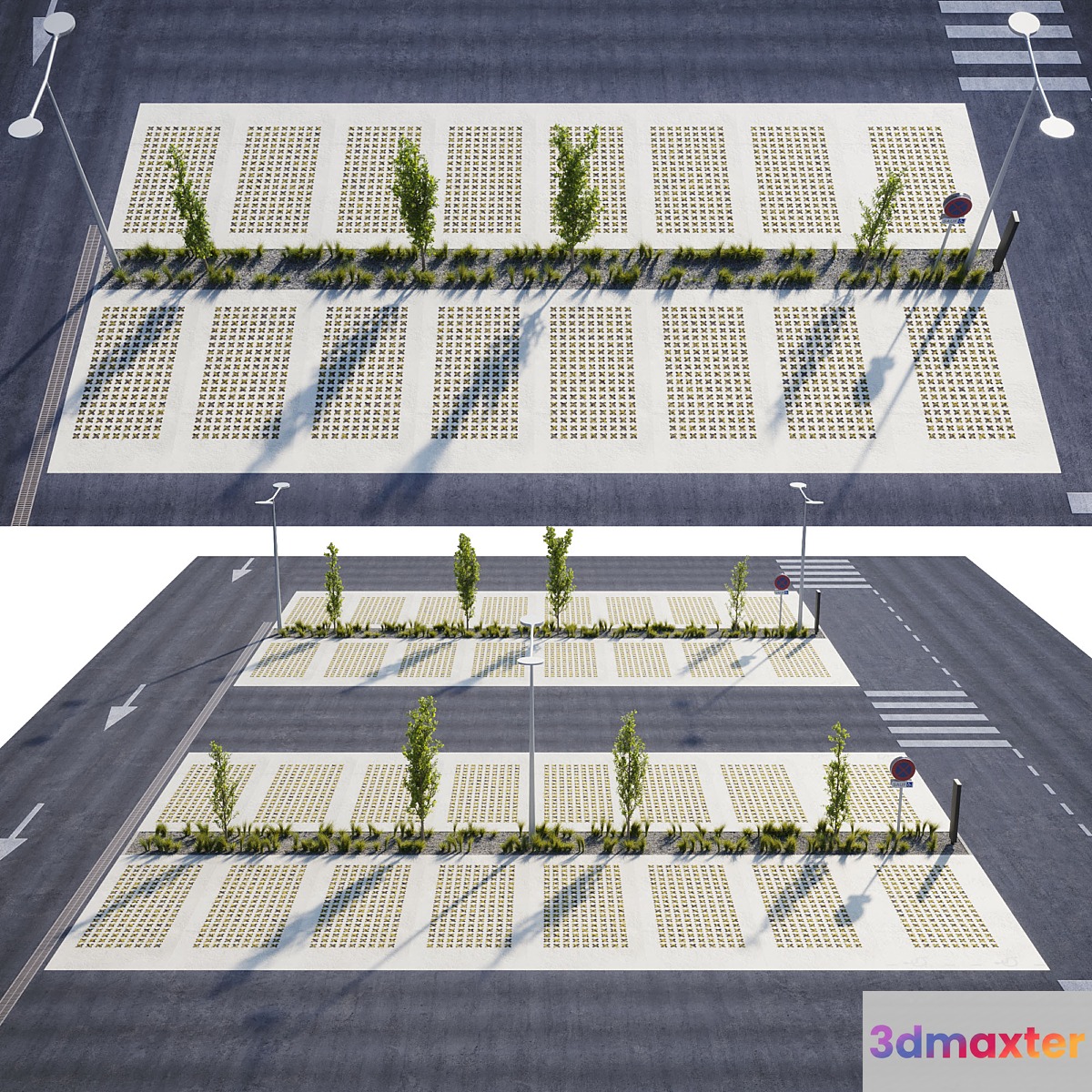 Outdoor eco-parking 3D Max