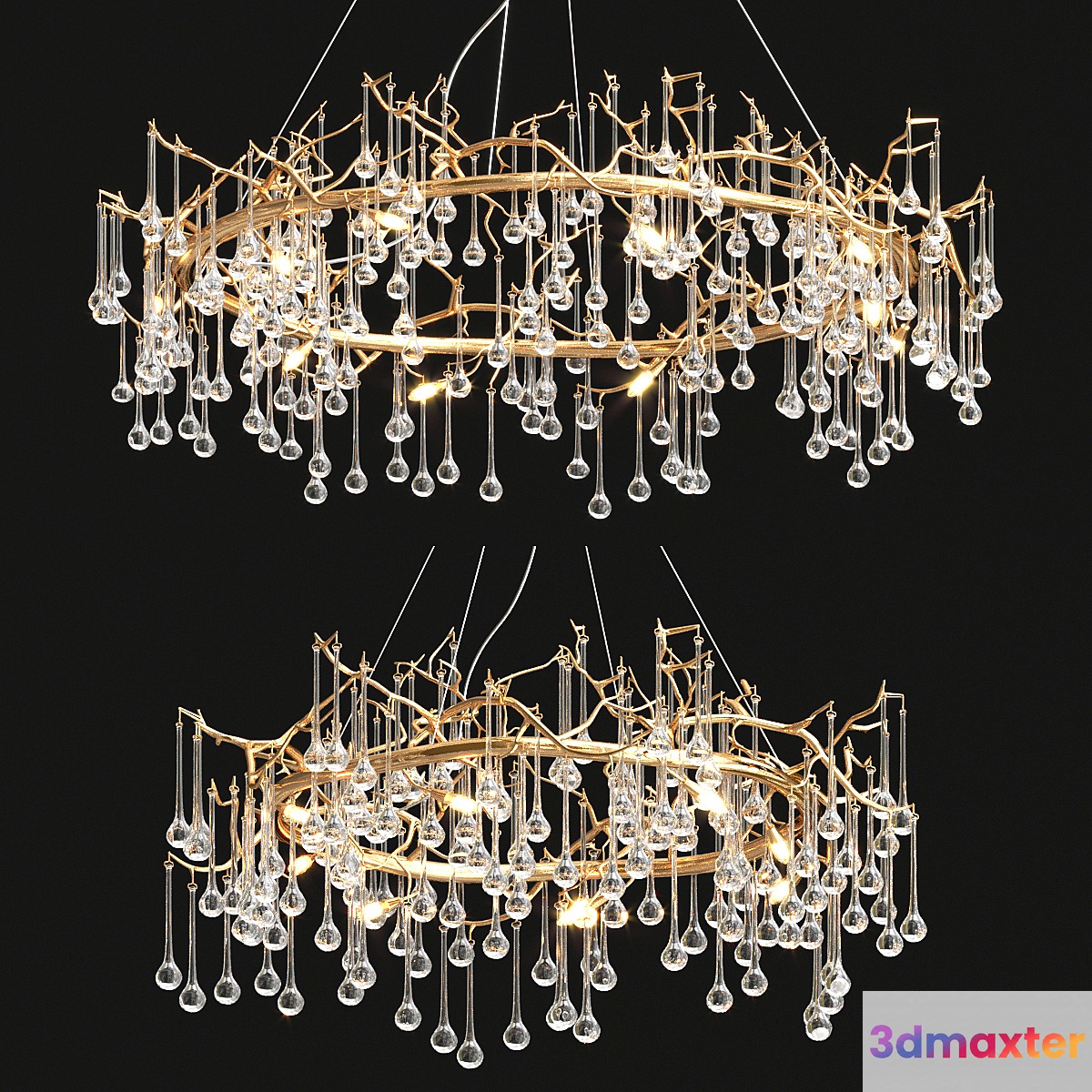 Droplight Chandelier by OasisLamps 3D Max