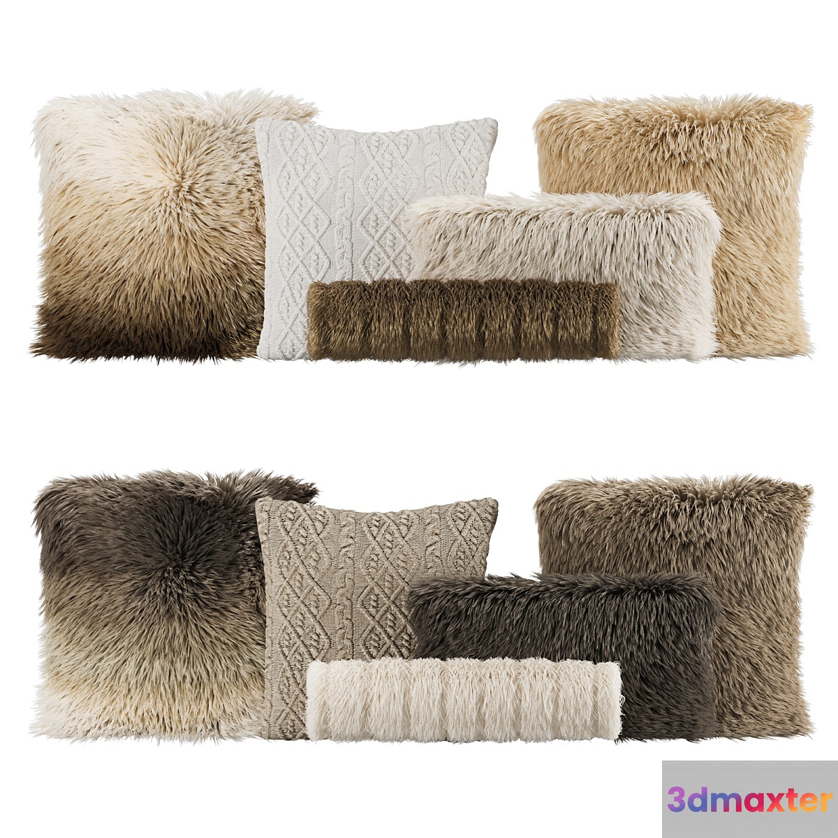 Fur Pillow set 003 - No.2