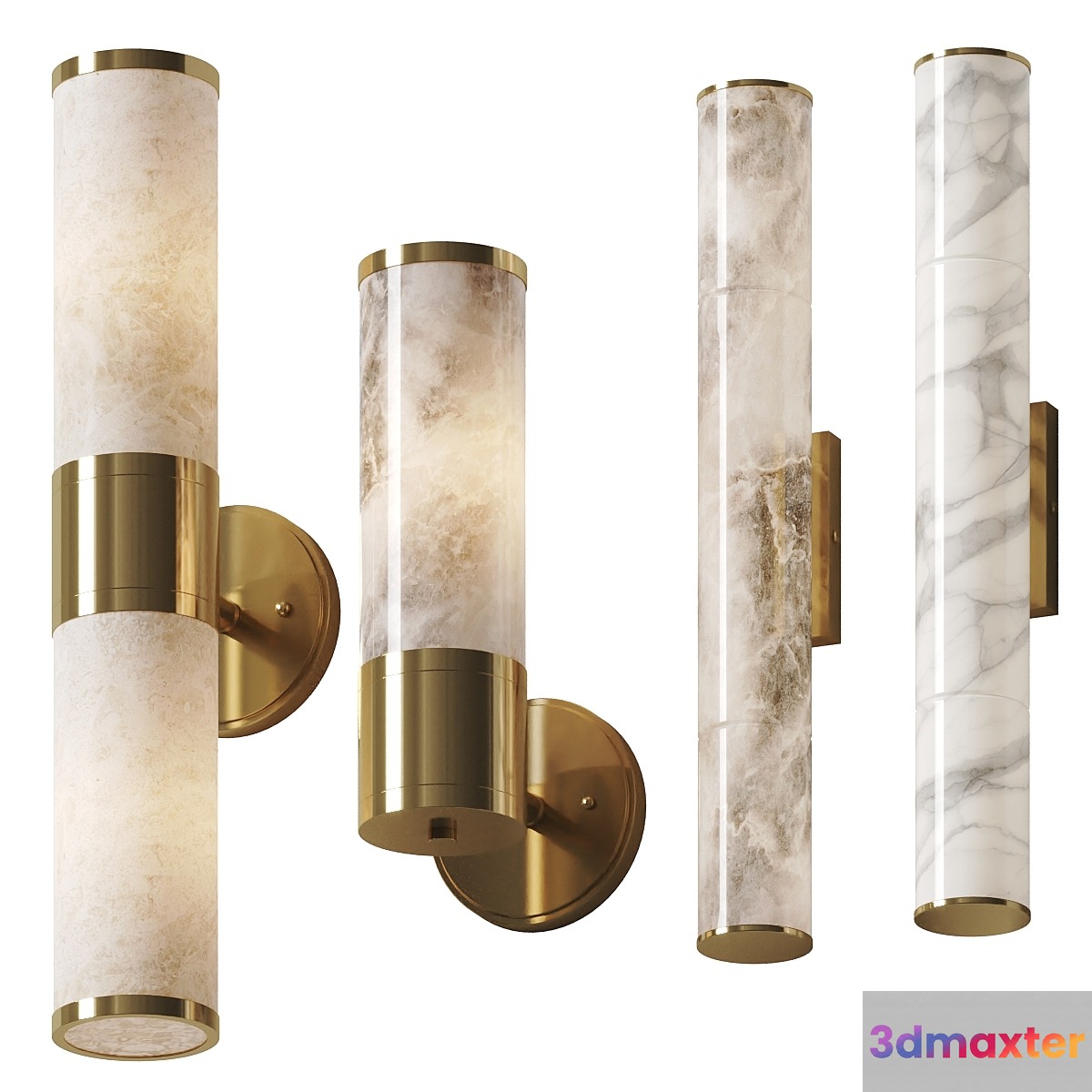 Lampatron Marble and Prisca - Wall Lamps Set 3D Max