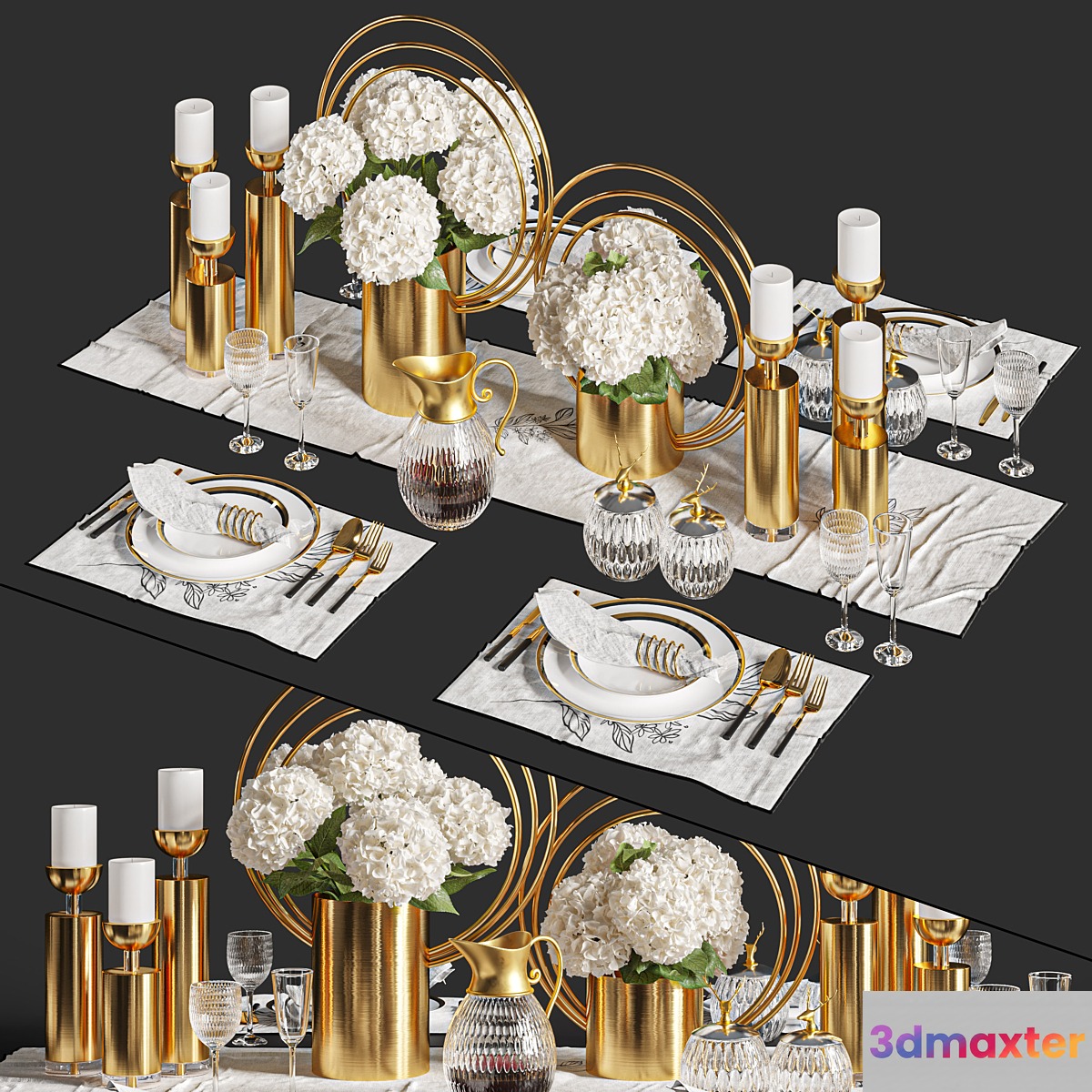 Dinner Table Set 01