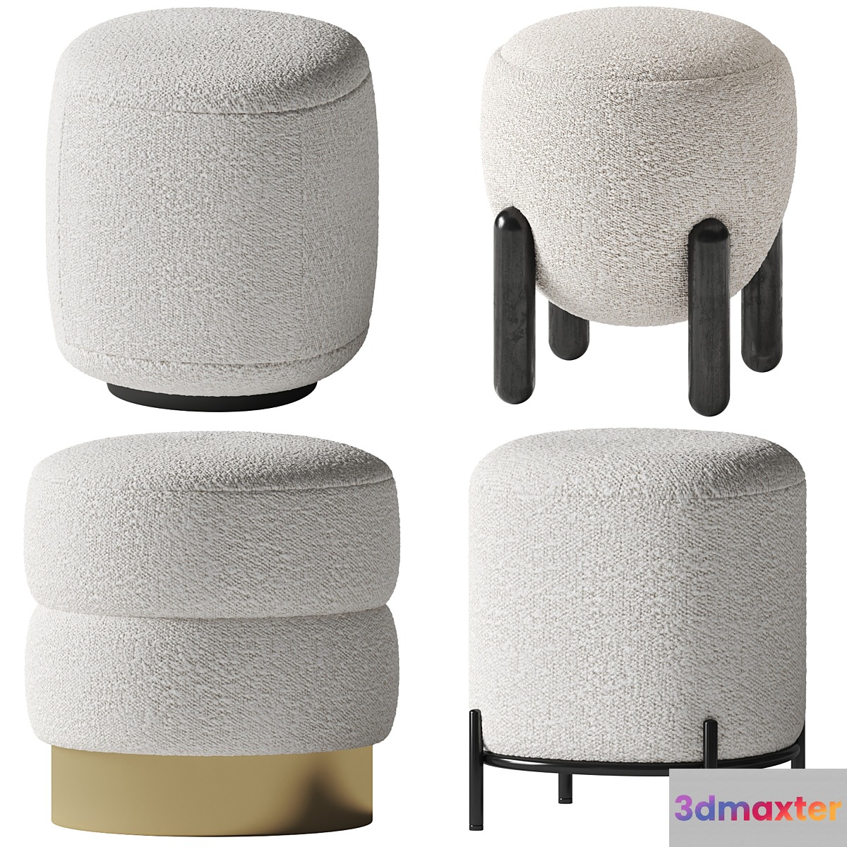 Boucle poufs set