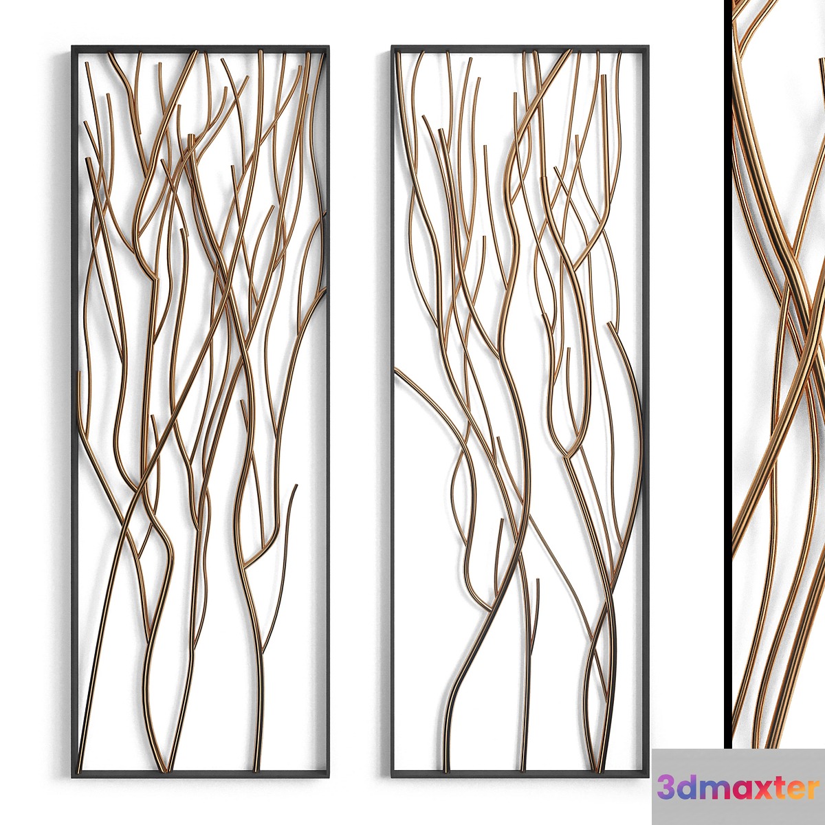 Metal branch wall set