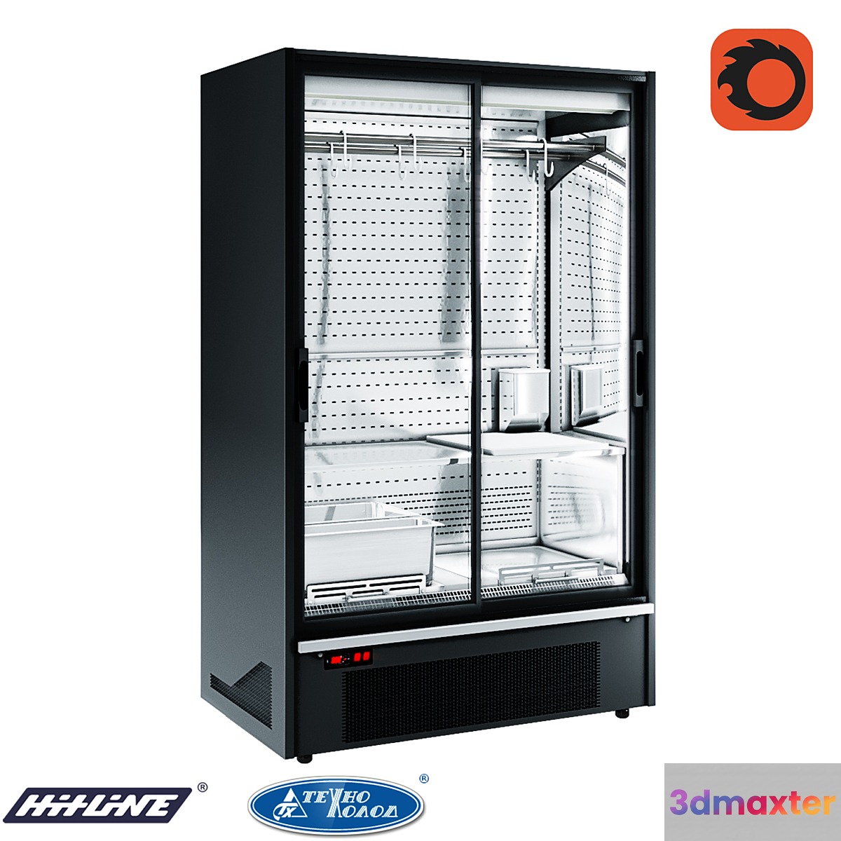 Refrigerated display case 2057 Indiana medium AV 070 meat D 210-DLA 3D Max