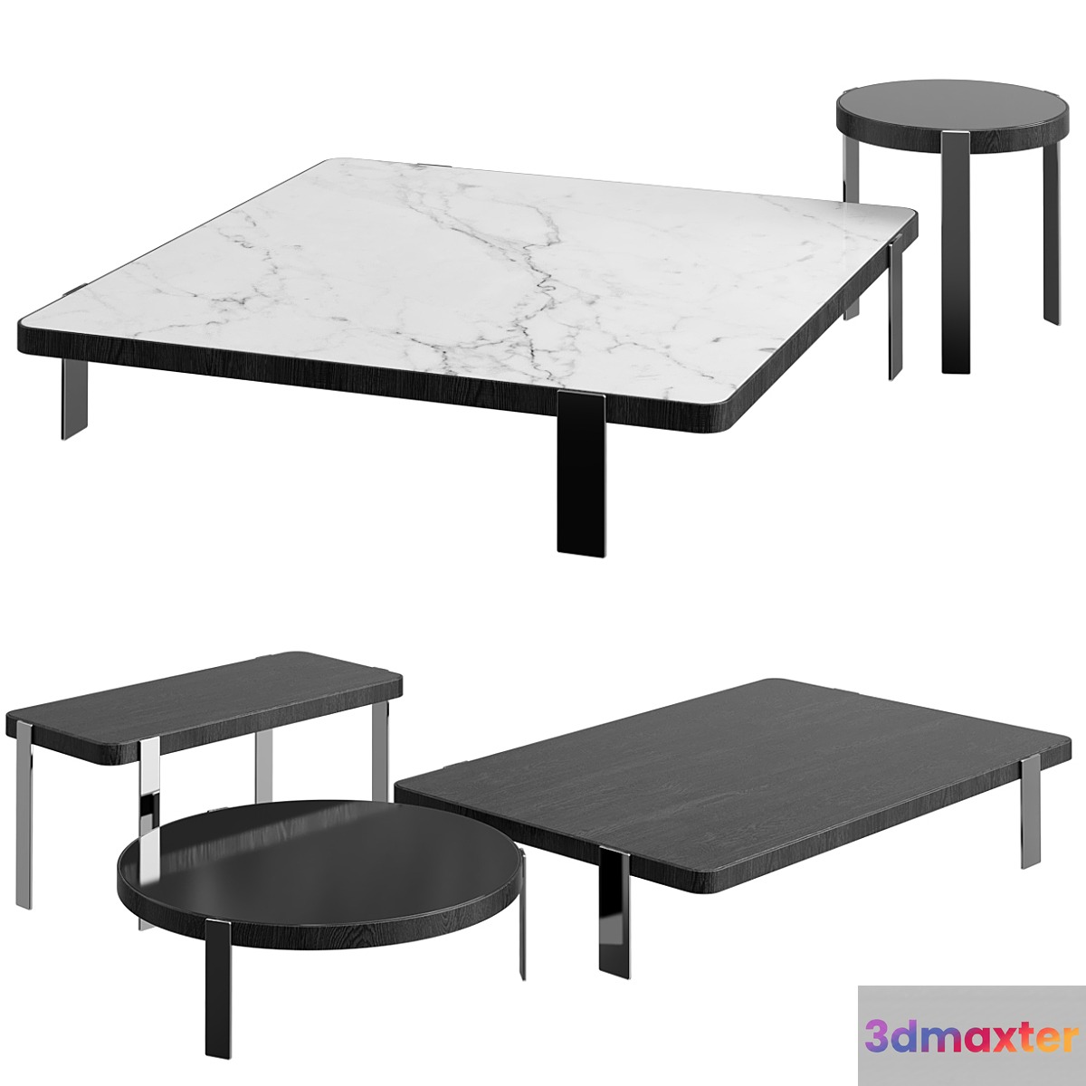 Coffee table set Mattia By Minotti - No.2