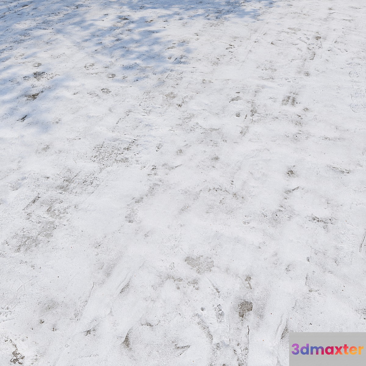 Snow on concrete