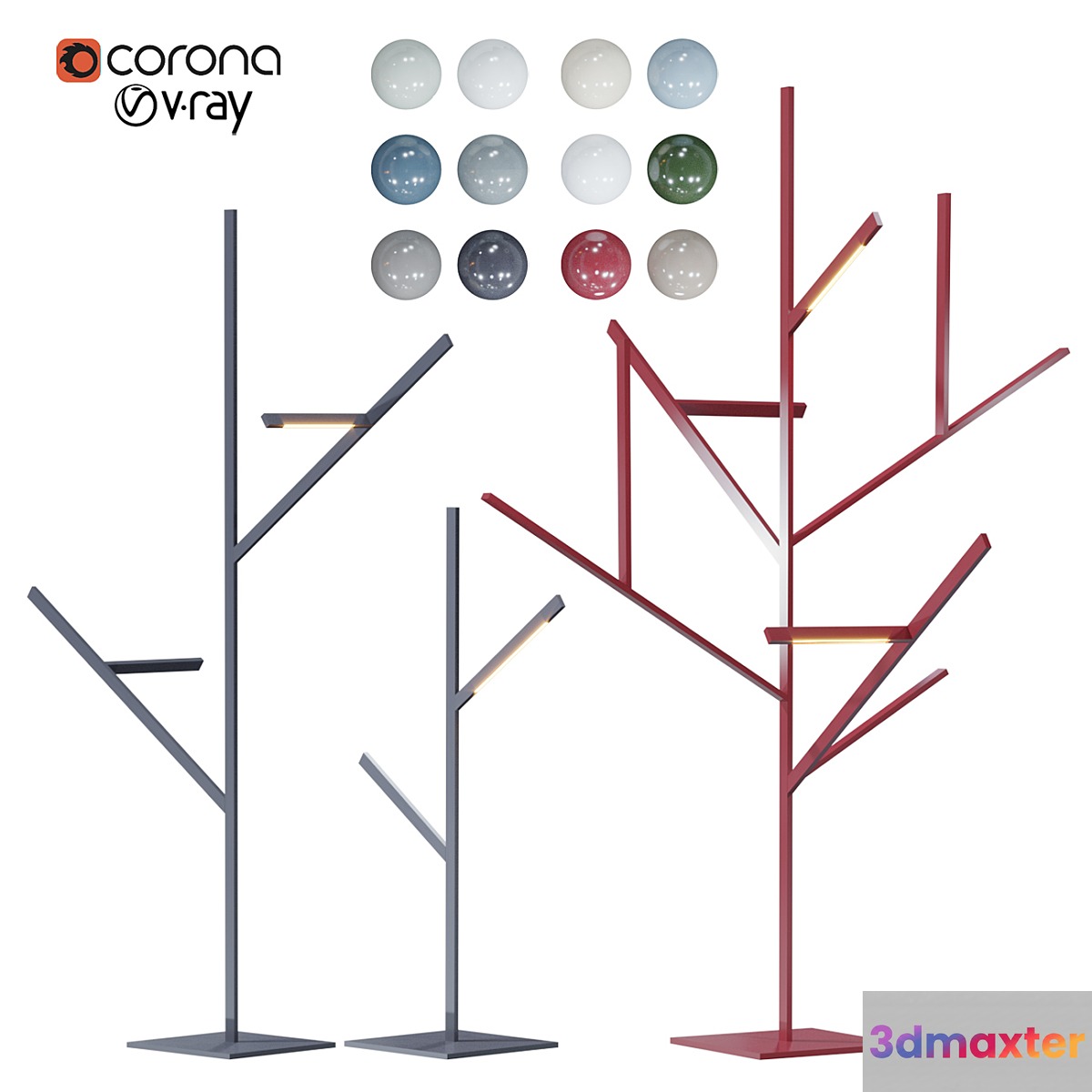 Blau tree lamp set 3D Max