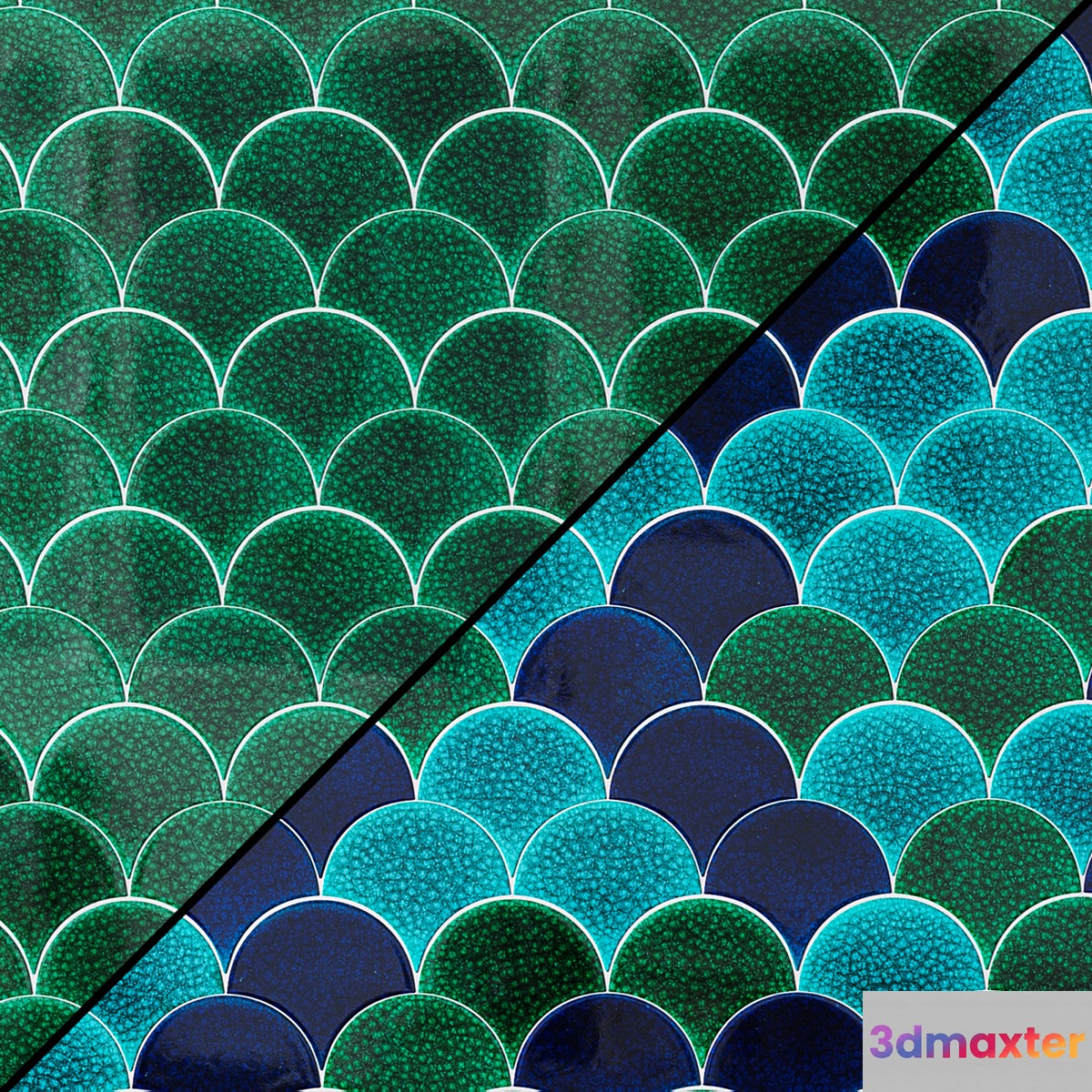 Ceramic tiles Mosaic MALLAS production Cevica fish scales