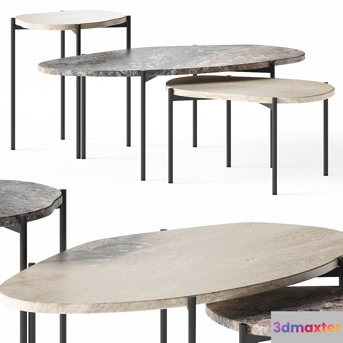 Woud Design La Terra Occasional Tables 3D Max