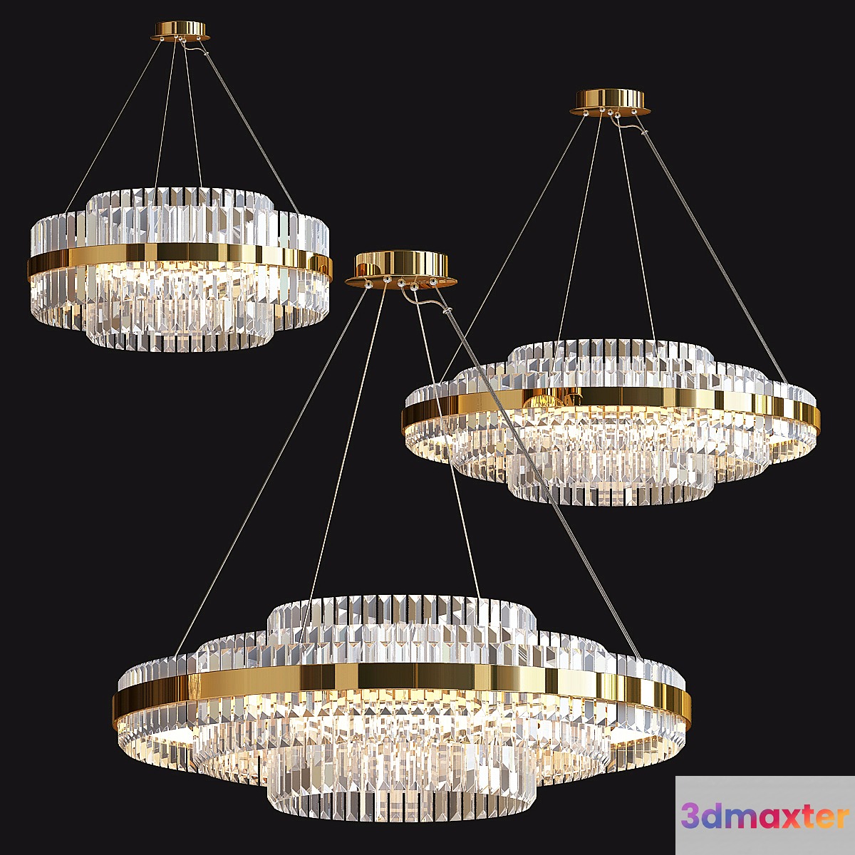 Tiered Crystal LED Chandelier