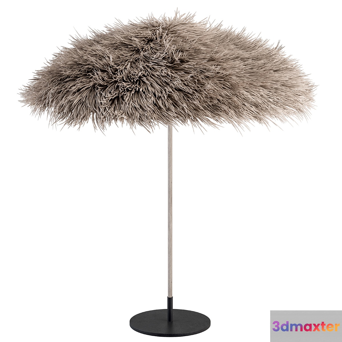 Thatch Umbrella With Palm Leaf 01 3D Max