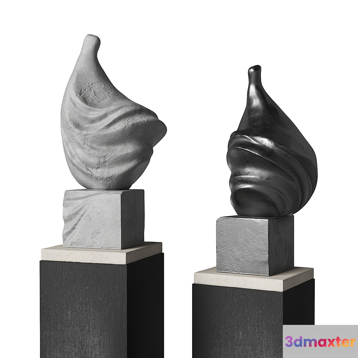 dress figure sculpture 3D Max