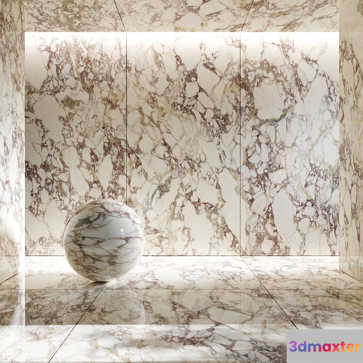 Breccia medicea porcelain tile 3D Max