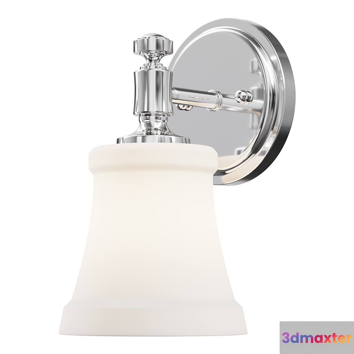 Sconce Mercer White Glass Bath Sconce wall lamp 3D Max