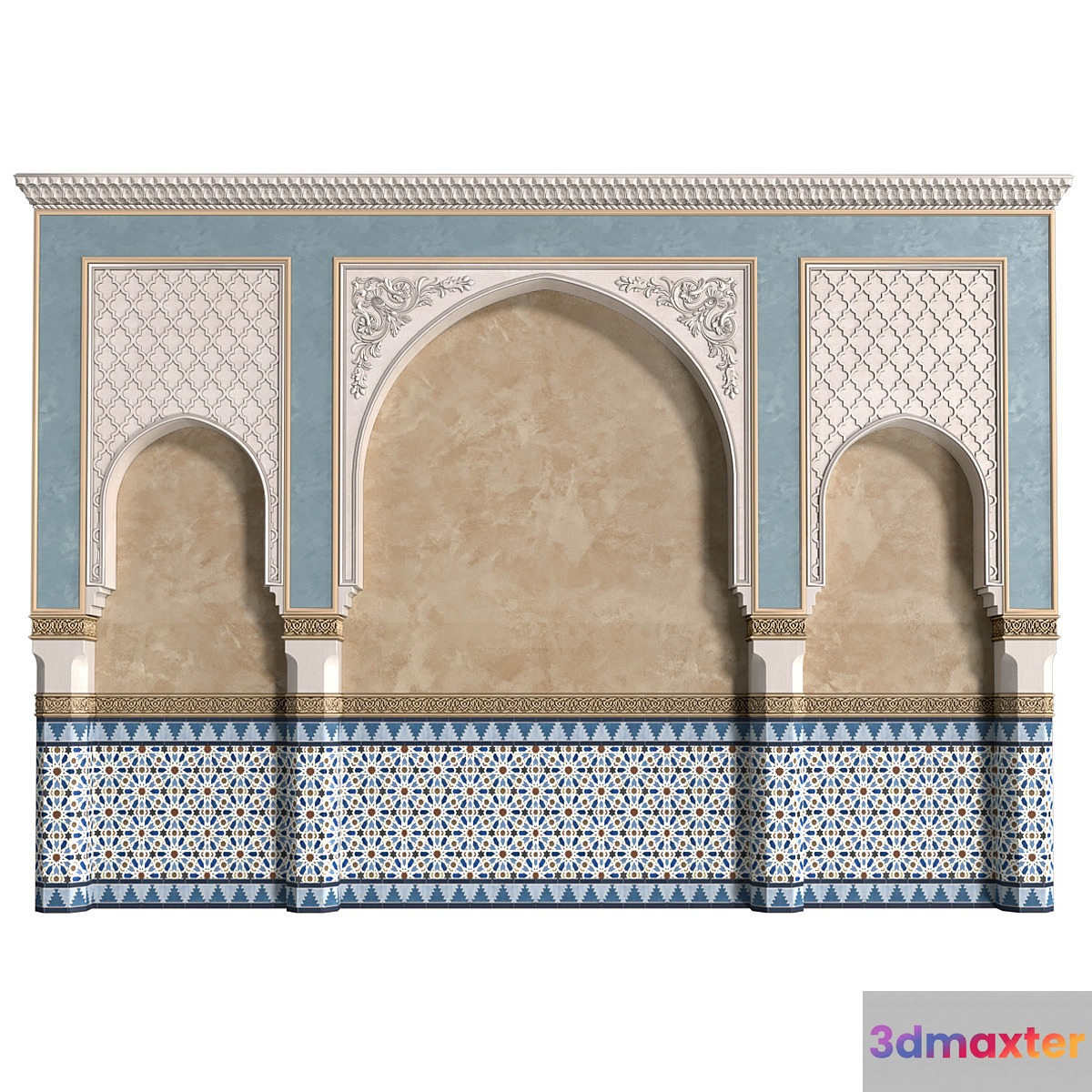 Arch in oriental style. Arab decorative wall. Arabic wall.Oriental Wall paneling - No.3