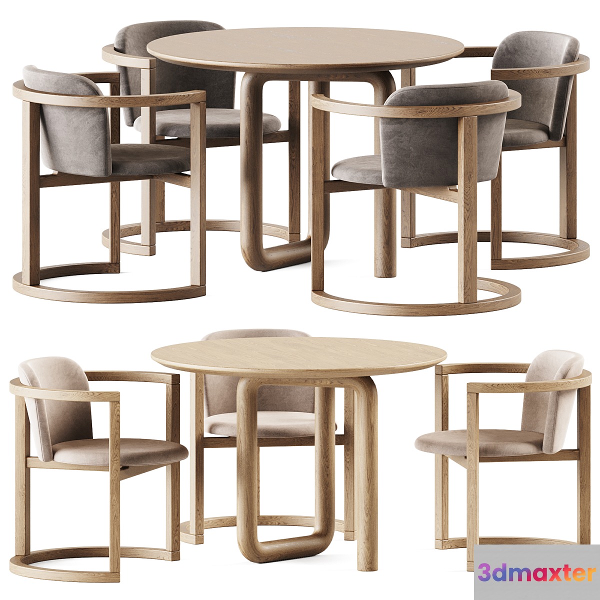 Mono Table by Objects and Ideas and Stir Chair by Kazuko Okamoto