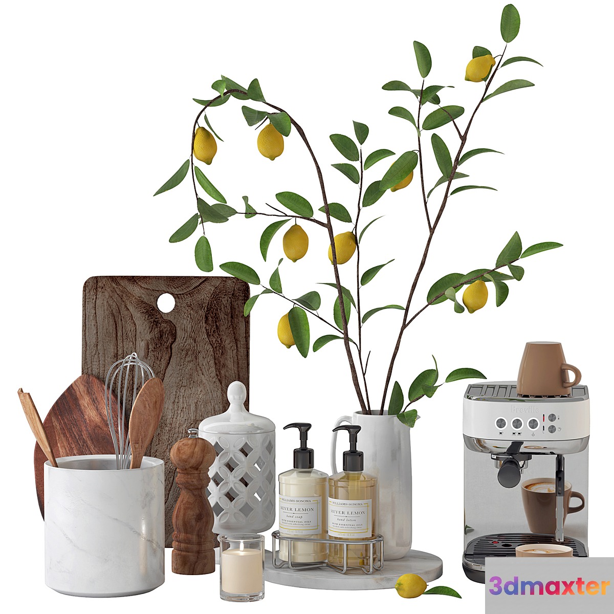 Set with lemon branches - No.2