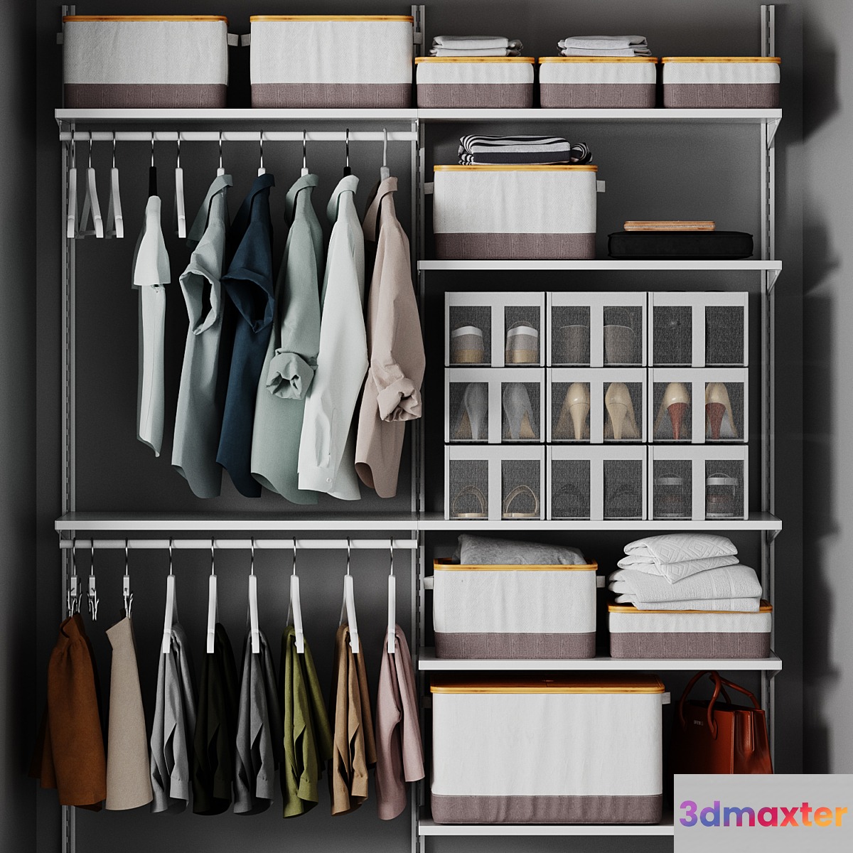 ikea BOAXEL BOXEL wardrobe RABBLA RABLA Box with lid clothes shirts - No.2