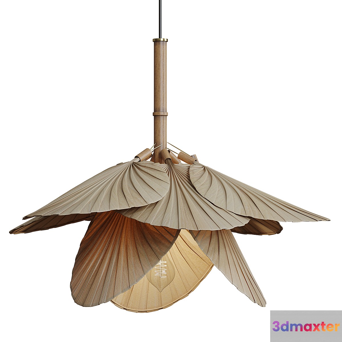 Dry leaf chandelier