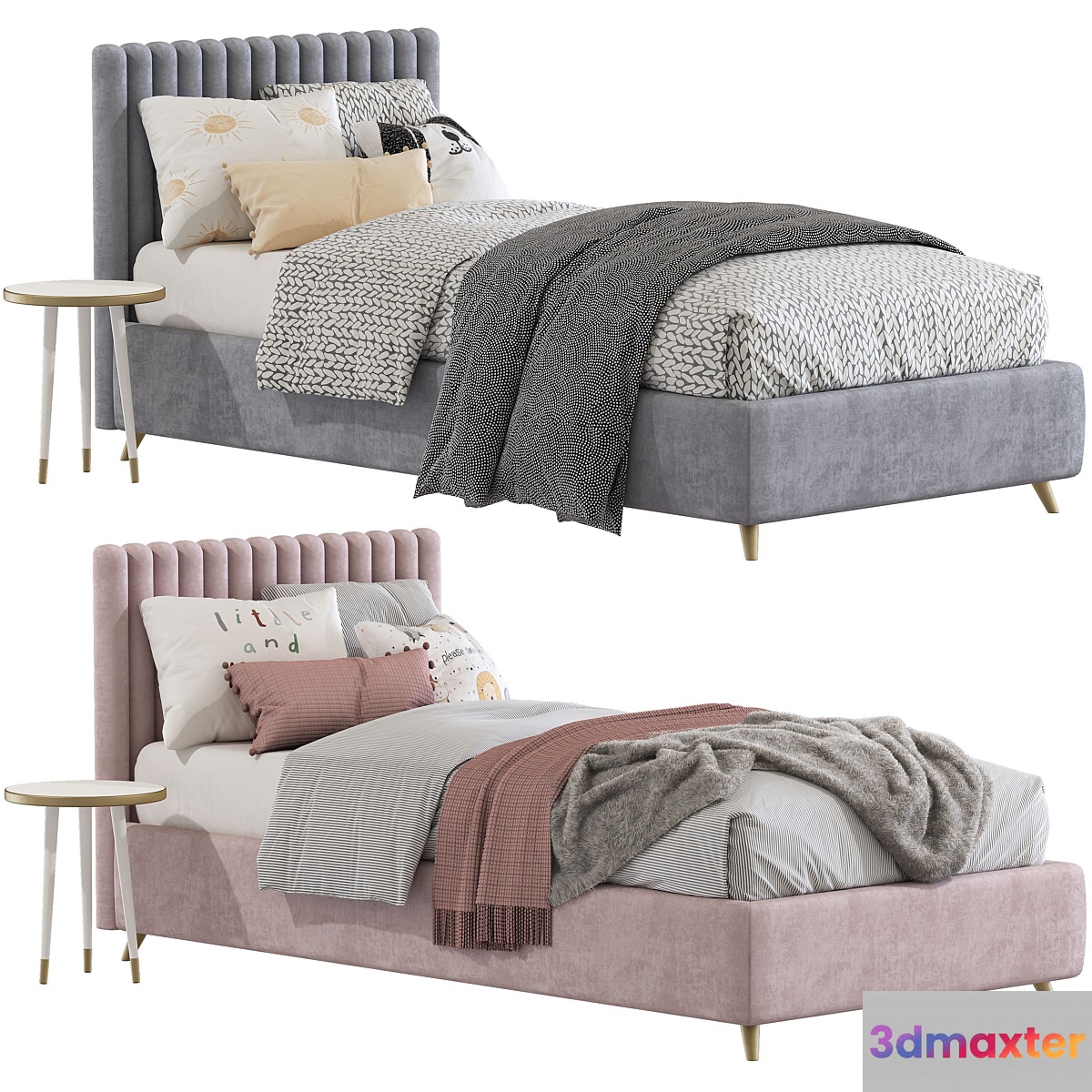 Bed with upholstered headboard 225