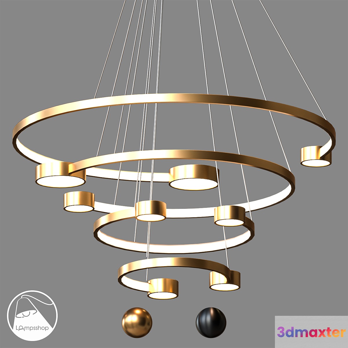 LampsShop.com L1412a Chandelier Spira 3D Max