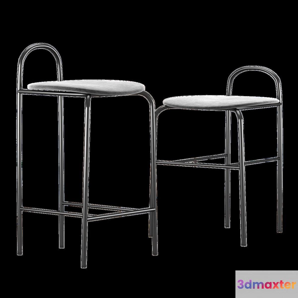 Azure Michelle Bar Stool 3D Max
