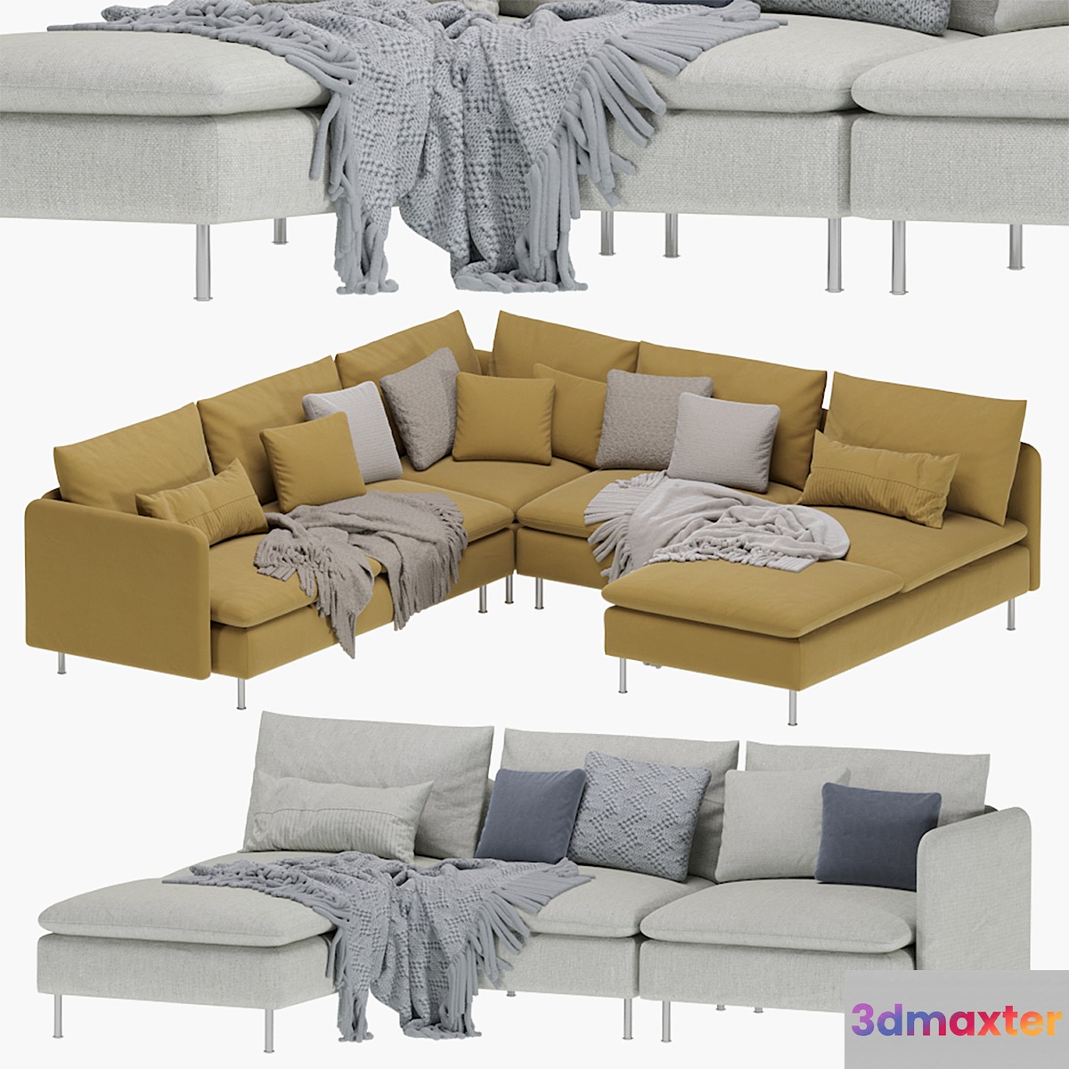 Ikea Soderhamn Sofa 3D Max