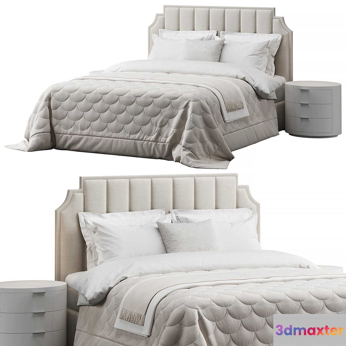 Princeton Rectangular Upholstered Bed - No.2