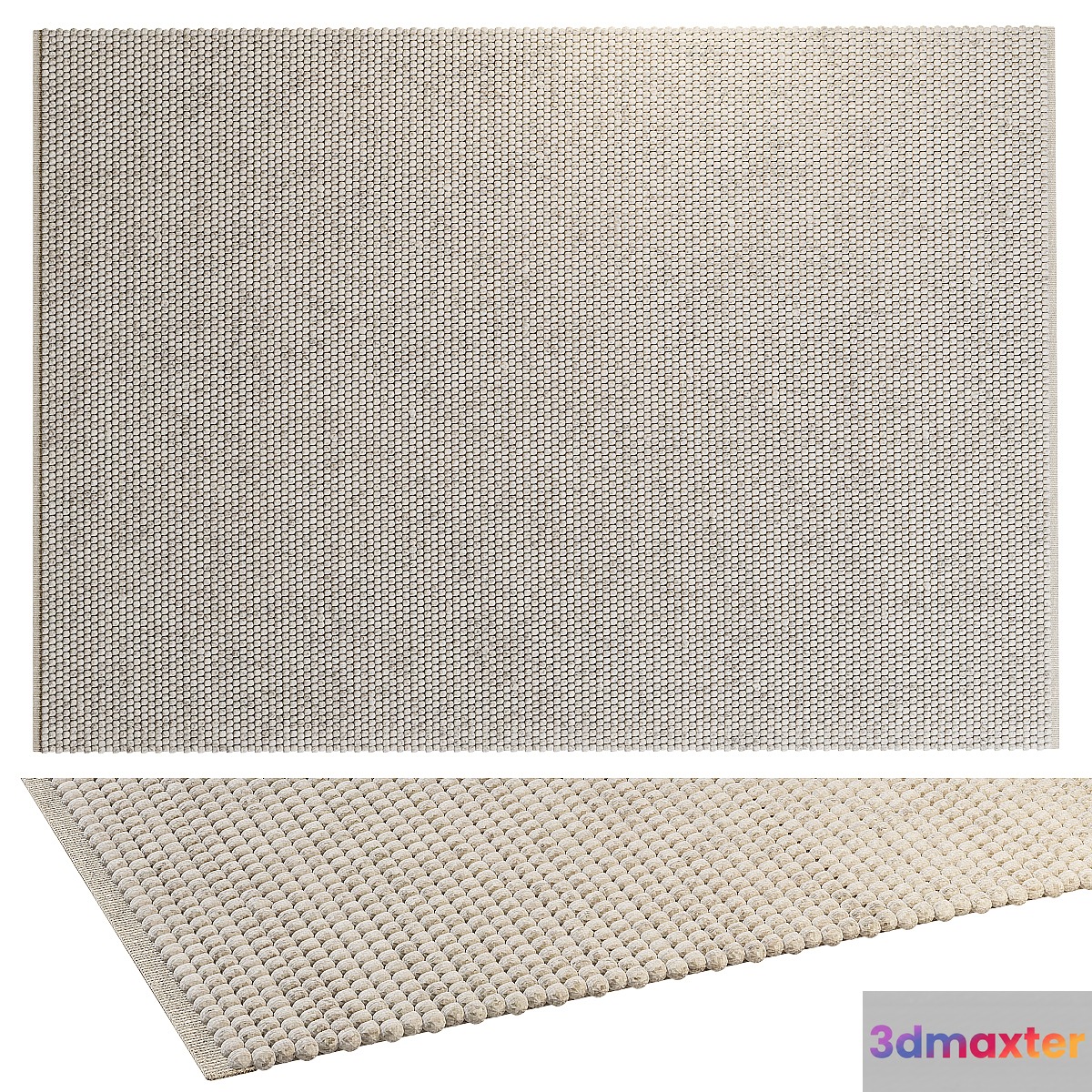 BENUTA WOOL RUG BEADS CREAM 3D Max