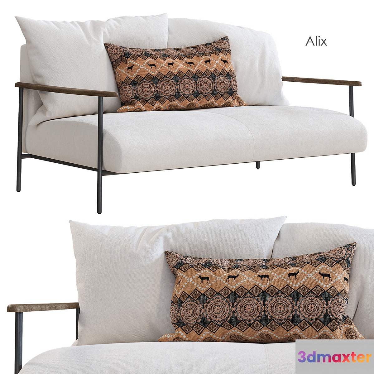 Alix Tikamoon Sofa 2-seater
