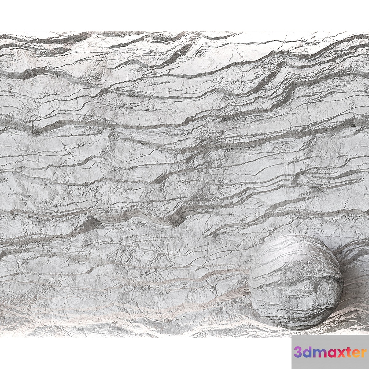 Stone Cliff Wall №18 rock 3D Max