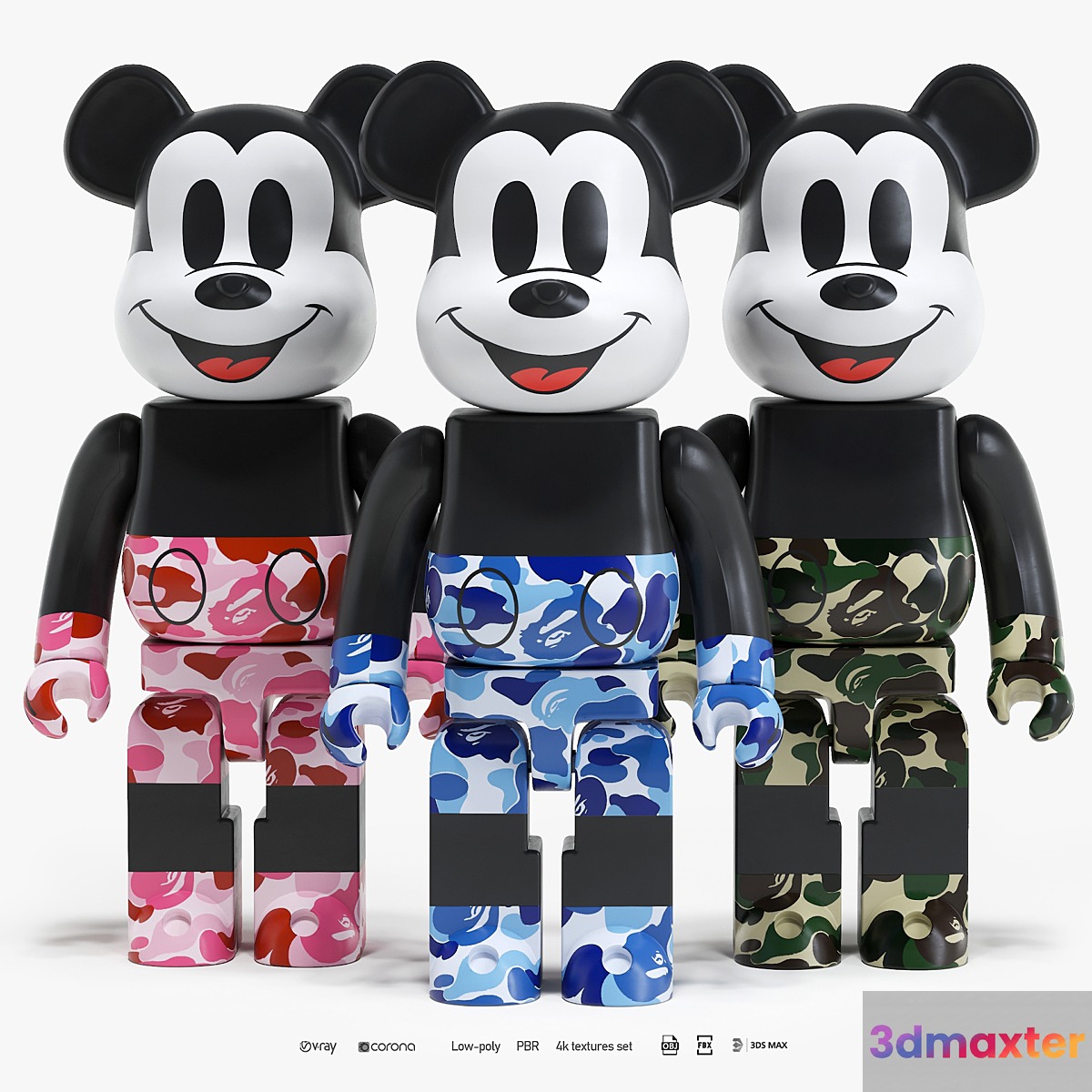 Bearbrick _ Bape ABC Camo _ Mickey Mouse - No.2