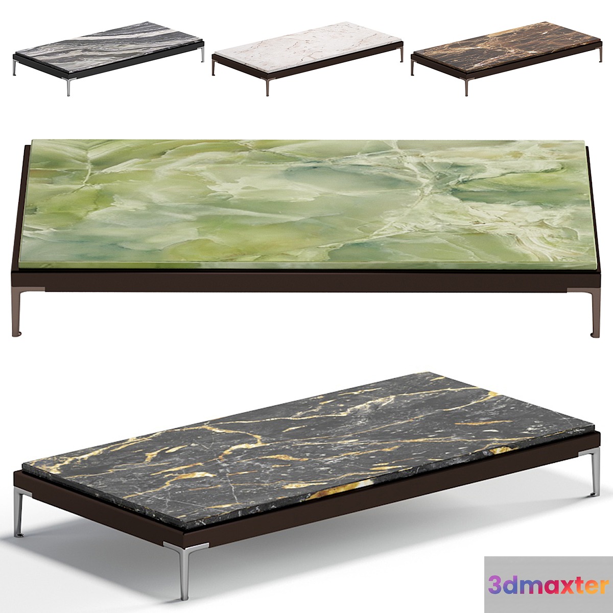Minotti Patio Table 180 cm 5 Colors Version 3D Max