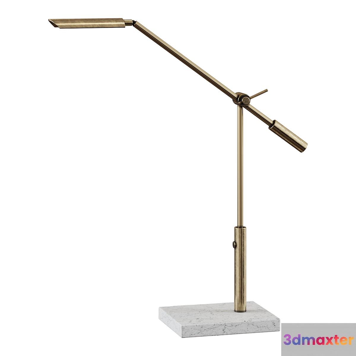 Table lamp Adjustable Brass LED Desk Lamp work lamp 3D Max