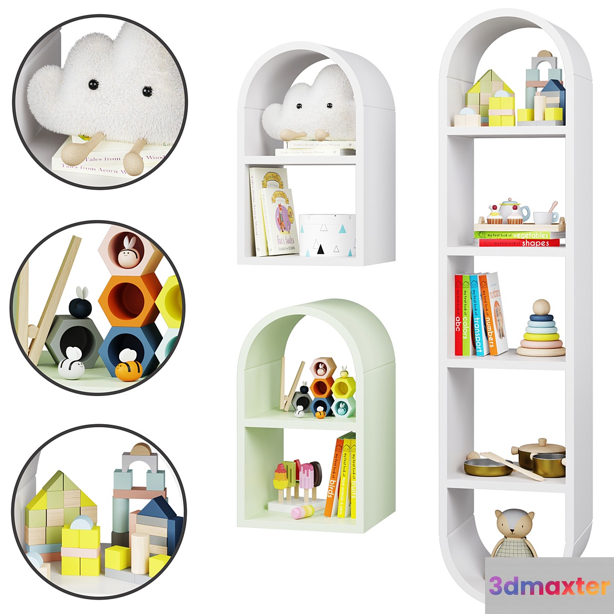 Wall shelf Mallory Kids with decor by Crate and Barrel _ Crate and Kids