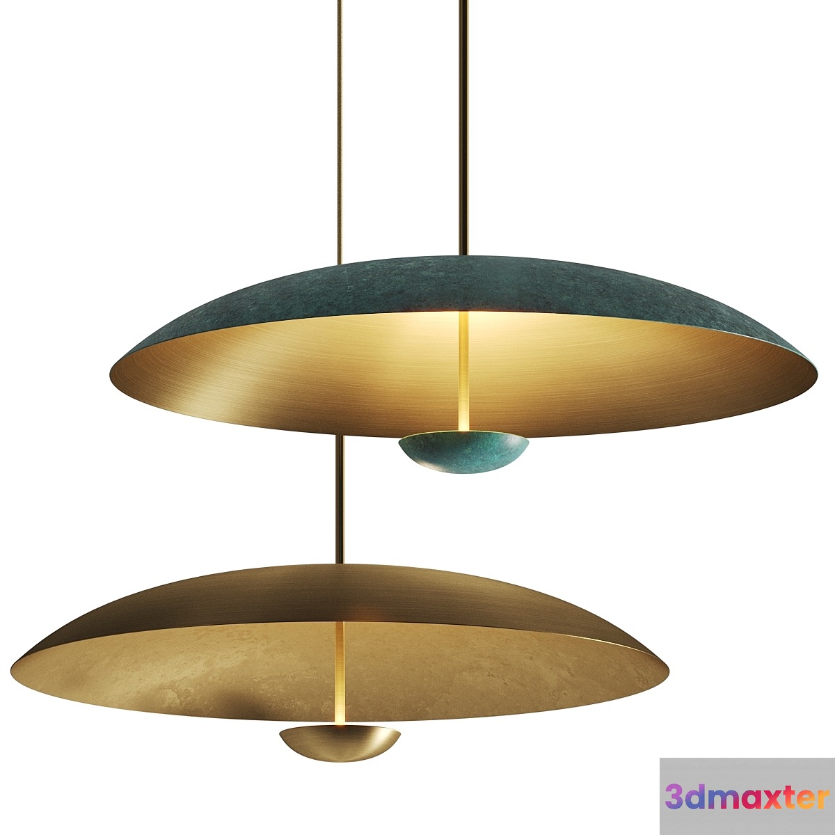 Atelier001 Cosmis Oxidium & Verdigris Pendant Lamps 3D Max