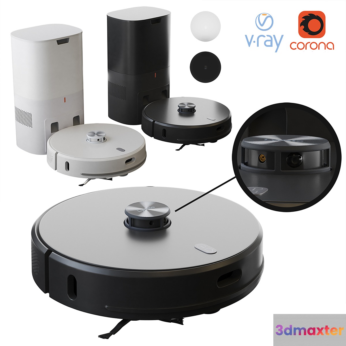 Xiaomi Lydsto Robot Vacuum Cleaner 3D Max