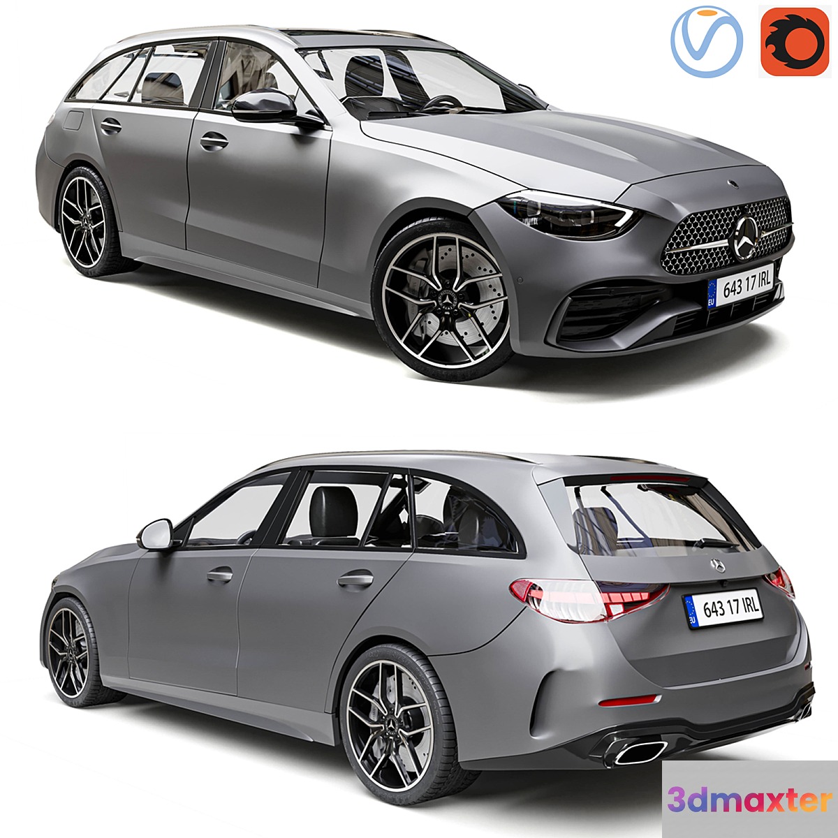 Mercedes-Benz C-Class state 2022 3D Max